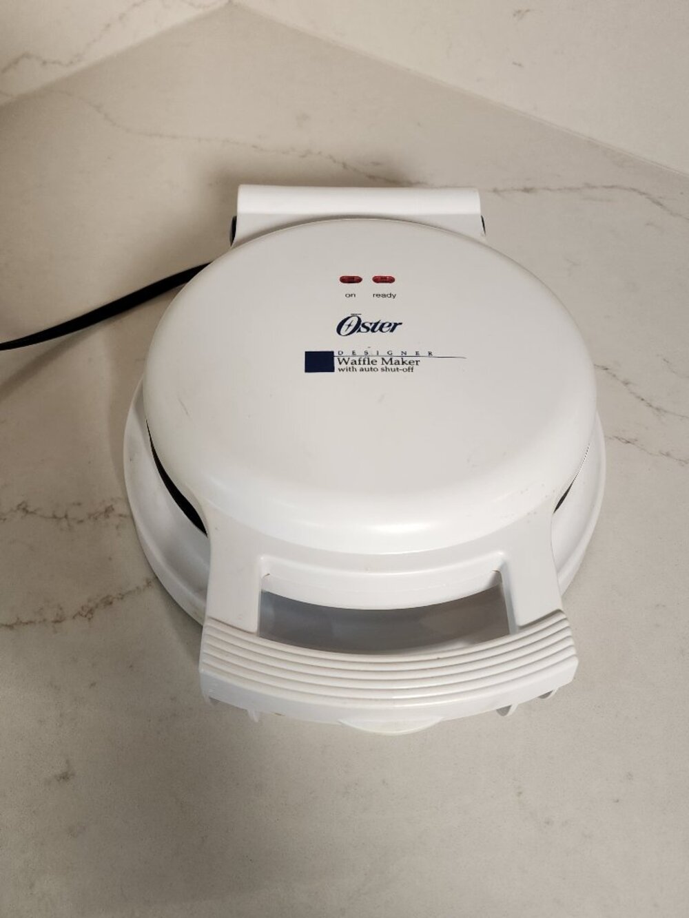 Vintage Oster Designer Waffle Maker Auto Shut-Off White Kitchen